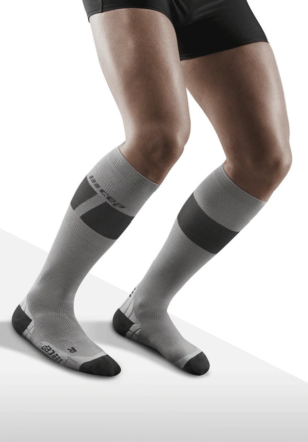 CEP Mens Ultralight Ski Socks Grey/Dark Grey