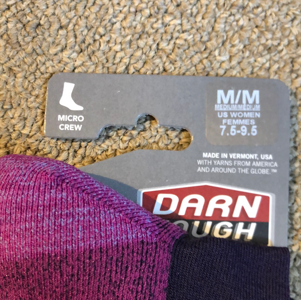 Darn Tough Vermont Merino Wool Micro Crew Lightweight with Cushion